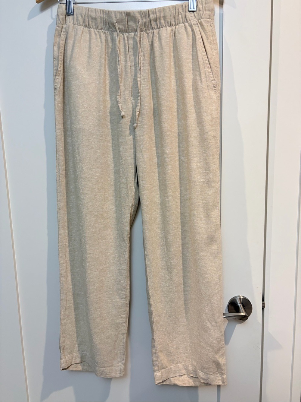 Gap Easy Pant Linen-Blend Pull-On Pants Size M - Beige
